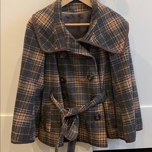 Hip Tartan Peacoat